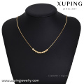 43459 Dernière conception bijoux 18 k dubaï plaqué or collier mode unisexe perles collier